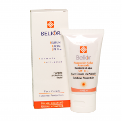 Crema solar para cara, protector solar avanzado SPF +20 (Belisun créme) 50ml.